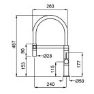ELLECI - Csaptelep Wave szatinált króm + fekete