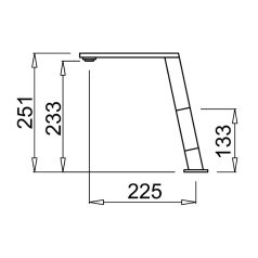   Elleci OUTLET - Csaptelep Blade Keratek K96 White - Kifutó termék!