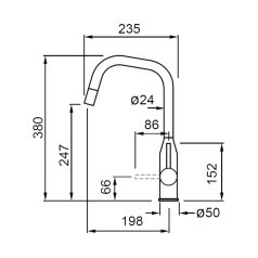   Elleci - Csaptelep Dora Plus K93 Dove Grey - Kifutó termék!