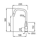 Elleci OUTLET - Csaptelep- Csaptelep Dora Plus K97 Light Grey - Kifutó termék!