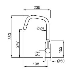   Elleci OUTLET - Csaptelep- Csaptelep Dora Plus K97 Light Grey - Kifutó termék!
