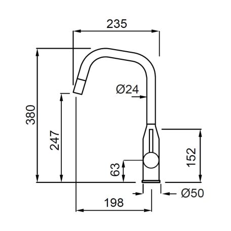 Elleci OUTLET - Csaptelep- Csaptelep Dora Plus K97 Light Grey - Kifutó termék!