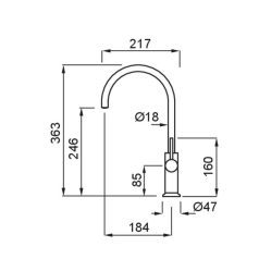ELLECI - Csaptelep Club matt fekete - Kifutó termék!