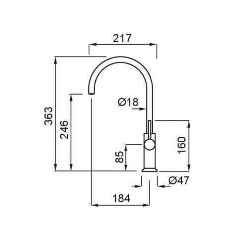 ELLECI - Csaptelep Club matt fekete - Kifutó termék!