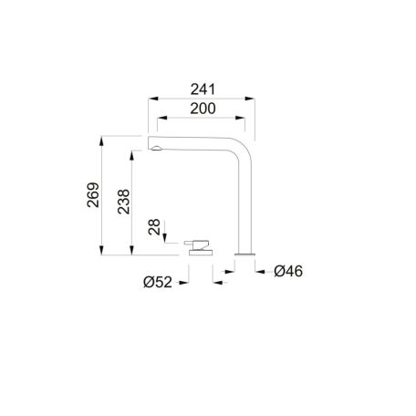 ELLECI - Csaptelep Kent matt fekete - Kifutó termék!