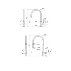   FALMEC - Csaptelep Trevi Round Szálcsiszolt halvány arany - Kiállított bemutató termék!