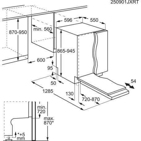 AEG NG87IC20SK XXL CleaningPerformance Beépíthető mosogatógép, Quickselect kezelőpanel, AirDry