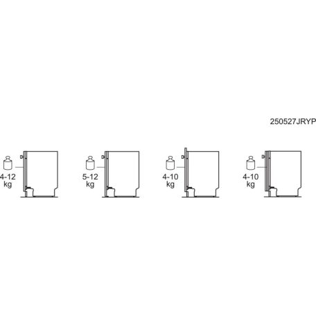 AEG NG87IX2TK XXL CleaningPerformance Beépíthető mosogatógép, Quickselect kezelőpanel, AirDry