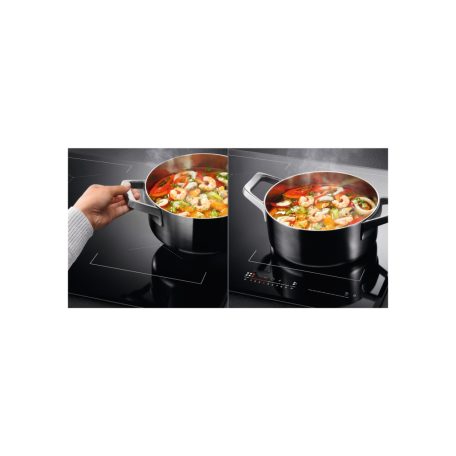 AEG NIR86T08FB beépíthető Indukciós főzőlap, Hob2Hood, 80 cm