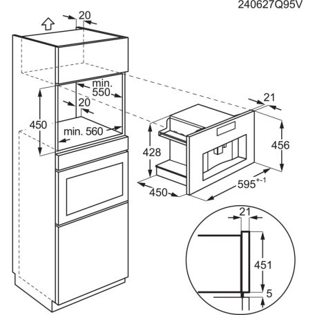AEG NKC9N8B beépíthető kávéfőző