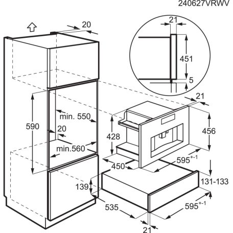AEG NKC9N8B beépíthető kávéfőző