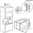 AEG NKW8P21KAB beépíthető kompakt borhűtő, 15 palack, 44 cm