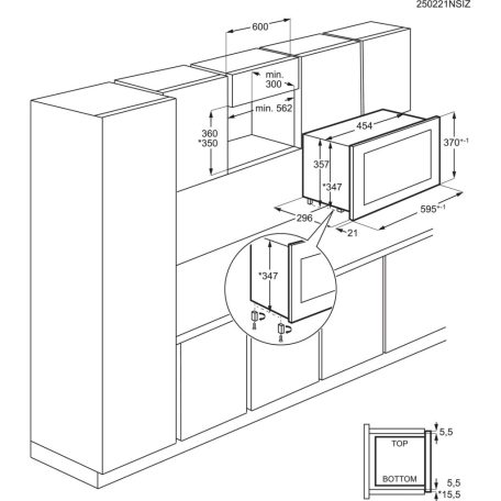 AEG NMB6S171SB beépíthető mikrohullámú sütő