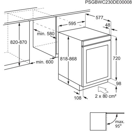 AEG NSW8D826GT beépíthető borhűtő