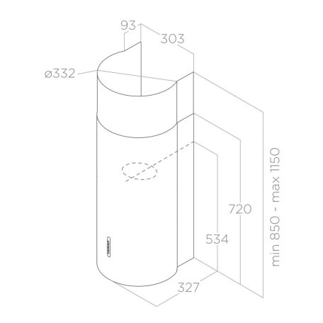 Elica - Páraelszívó STONE WH/A/33