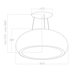 Elica - Páraelszívó SEASHELL WH/F/80 (Gyöngyház fehér)