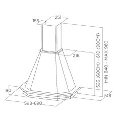 Elica - Páraelszívó EMERALD WH/A/60 T.GREZZO fehér