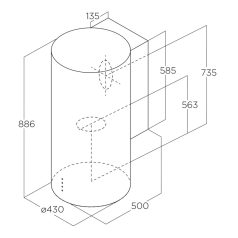 Elica - Páraelszívó TUBE PRO IX/A/43 + Mikro MW-5120B