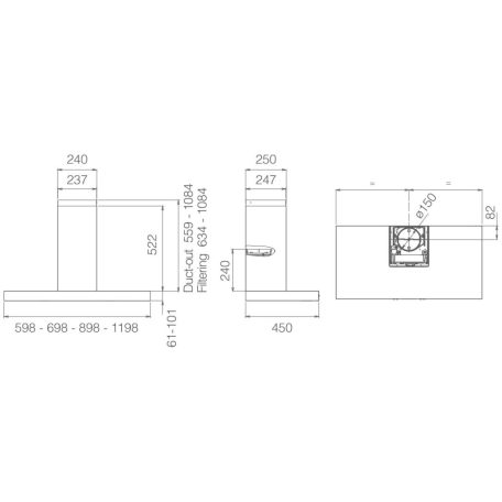 Elica - Páraelszívó SPOT PLUS IX/A/60