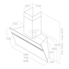   Elica - Páraelszívó STRIPE BL/A/60/LX - A készlet erejéig rendelhető!