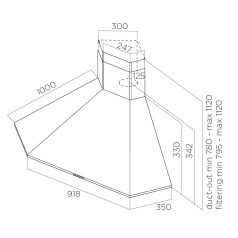 Elica - Páraelszívó ACUTA BL/F/100 fekete