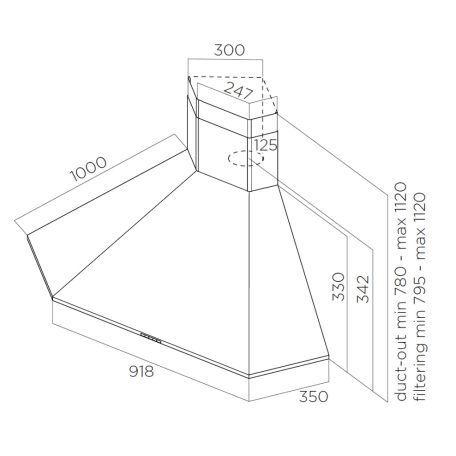 Elica - Páraelszívó ACUTA BL/F/100 fekete