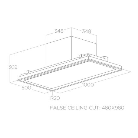 Elica - Páraelszívó ILLUSION NO MOTOR PAINT/A/100 motor nélkül
