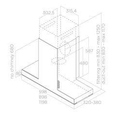 Elica - Páraelszívó HAIKU BL/A/90