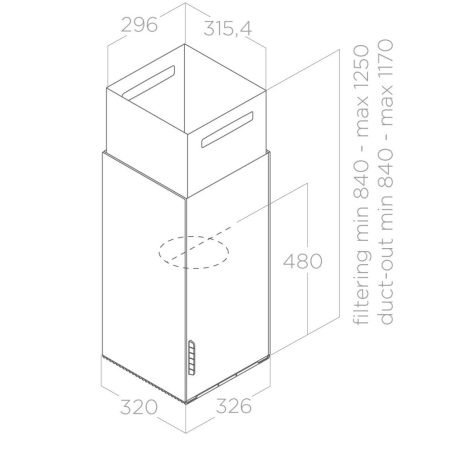 Elica - Páraelszívó HAIKU ISLAND BL/A/32