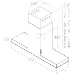 Elica - Páraelszívó HAIKU ISLAND WH/A/120 fehér