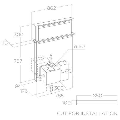 Elica - Páraelszívó GETUP CAST IRON/A/90