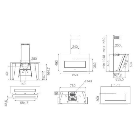 Elica - Páraelszívó BLOOM-S DEKT/A/85 PRF0164475A