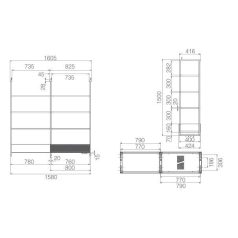   Elica - Páraelszívó OPEN SUITE SUP BL MAT/F/80 (Matt fekete)