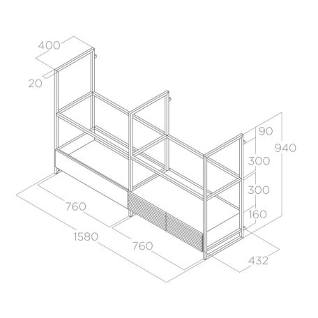 Elica - Páraelszívó OPEN SUITE BL MAT/F/160