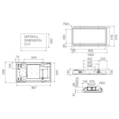 Elica - Páraelszívó HILIGHT-X H16 BL MAT/A/100