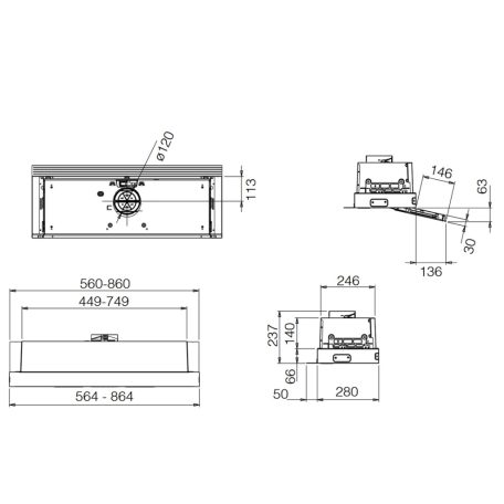 Elica - Páraelszívó CIAK 2.0 S GR/A/60 + Fritőz 1D30