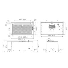   Elica - Páraelszívó FOLD BL MAT/A/52 fekete + hűtőtáska