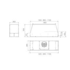   Elica - Páraelszívó CT35 PRO GME IX/A/60 inox motor nélkül