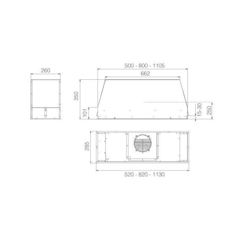 Elica - Páraelszívó CT35 PRO GME IX/A/120 inox motor nélkül