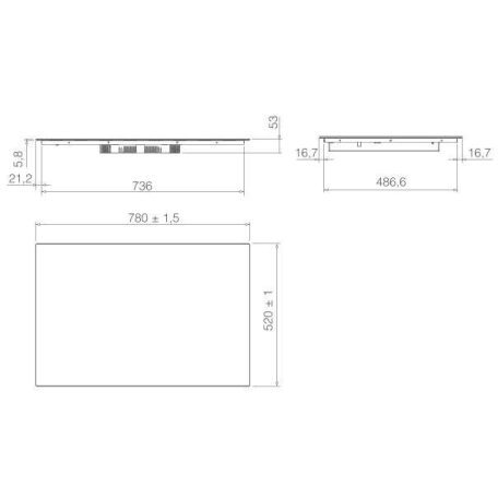 ELICA - Beépíthető indukciós főzőlap RATIO 804 PLUS BL