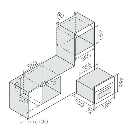 ELICA - Beépíthető gőzsütő + mikro VIRTUS COMBI STEAM MW 645 TFT BL