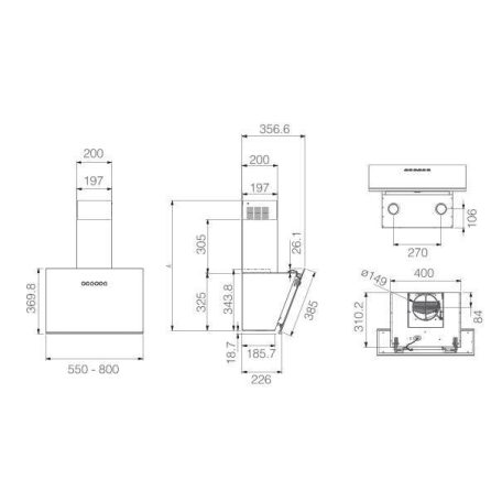 Elica - Páraelszívó JUST DRY BL/A/55