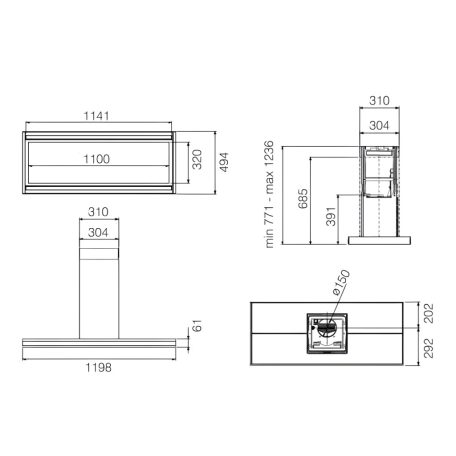 Elica - Páraelszívó ELEMENT ISL @ IXBL/A/120 + Mikro MW-5120