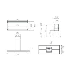   Elica - Páraelszívó ELEMENT ISL @ BLMAT/A/120 (Matt fekete) + Mikro MW-5120