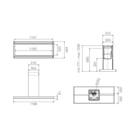 Elica - Páraelszívó ELEMENT ISL @ BLMAT/A/120 (Matt fekete) + Mikro MW-5120