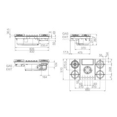   Elica - NIKOLATESLA FLAME EVO GR/A/88 Indukciós főzőlap beépített páraelszívóval - ComboHob