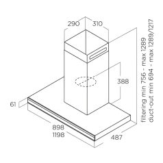 Elica - Páraelszívó ELEMENT @ IXBL/A/120 + Mikro MW-5120