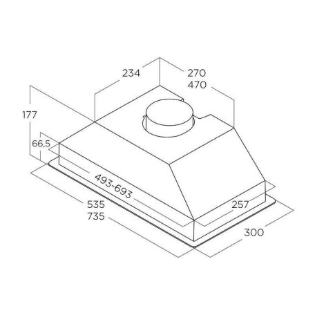 Elica - Páraelszívó ERA S BL/A/52 fekete
