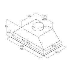 Elica - Páraelszívó ERA S BL/A/72 fekete