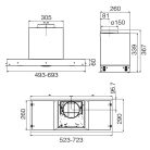 Elica - Páraelszívó HIDDEN 2.0 BL MAT/A/72